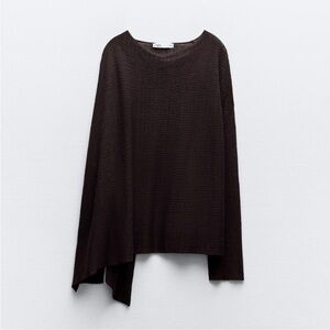 Zara Dark Brown Knit Pullover